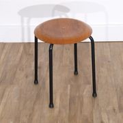 Vintage stool in teak and metal 1960