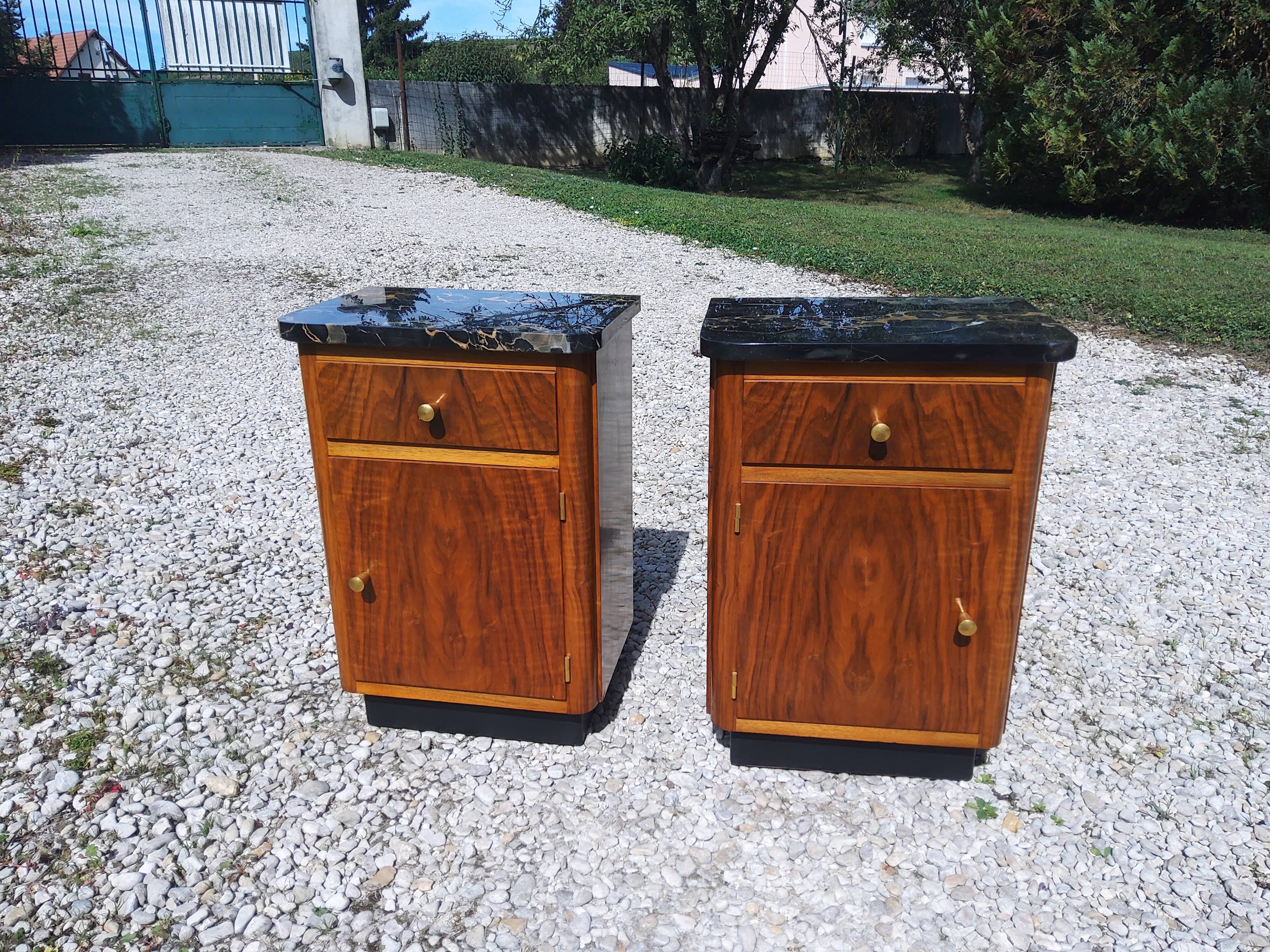 Pair of Art Deco style bedside tables