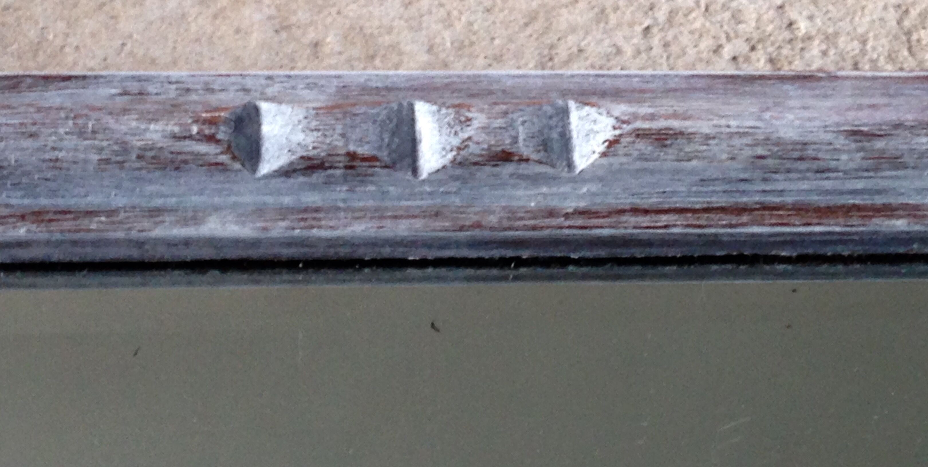 White beveled 81x68cm mirror