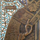 Russian bronze travel icon