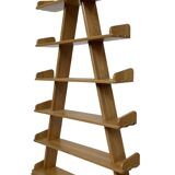 Vintage pyramid cabinet bookcase solid wood design