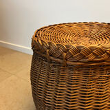 Basket stool wicker box
