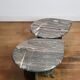 Vintage organically shaped marble side tables, Germany 1970