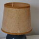 Blue ceramic lamp with lampshade
