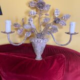 Set of two wrought iron wall sconces