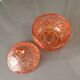 Sugar candy box in pink glass orange Portieux