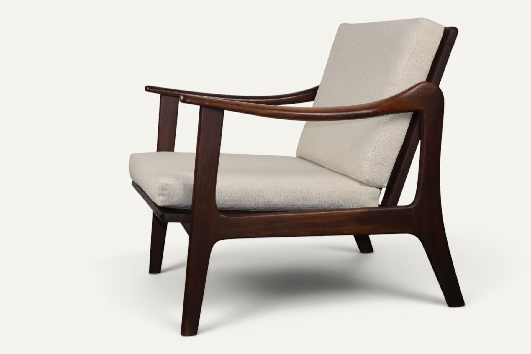 Scandinavian lounge chair in solid teak, 1960s