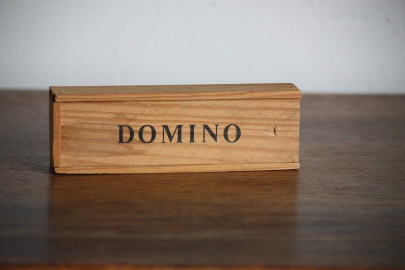 Wooden domino game