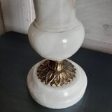 Pair of alabaster lamp feet