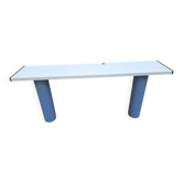 Console in White Lacquer with Cylindrical Plastic Legs by Tresoldi Salvati, 1980s