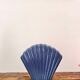 Blue ceramic shell vase