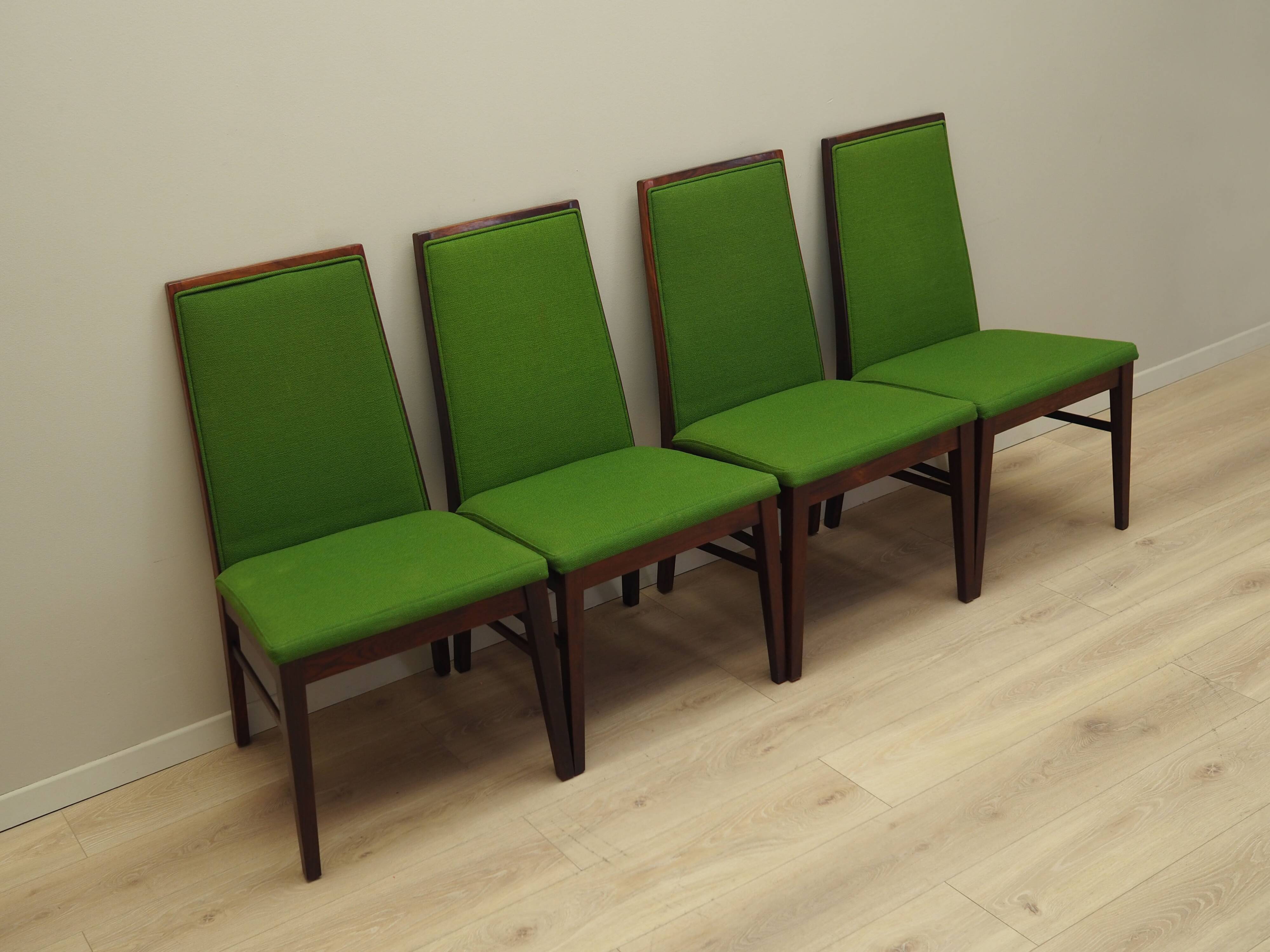 Set of four rosewood chairs, Danish design, 1970s, manufacturer: Dyrlund