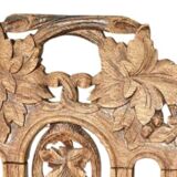 Set of 4 natural wood chairs, Henri II style