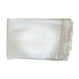 Drap en coton ancien monogramme bf