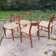 4 chaises Arne Wahl Iversen cordage neuf