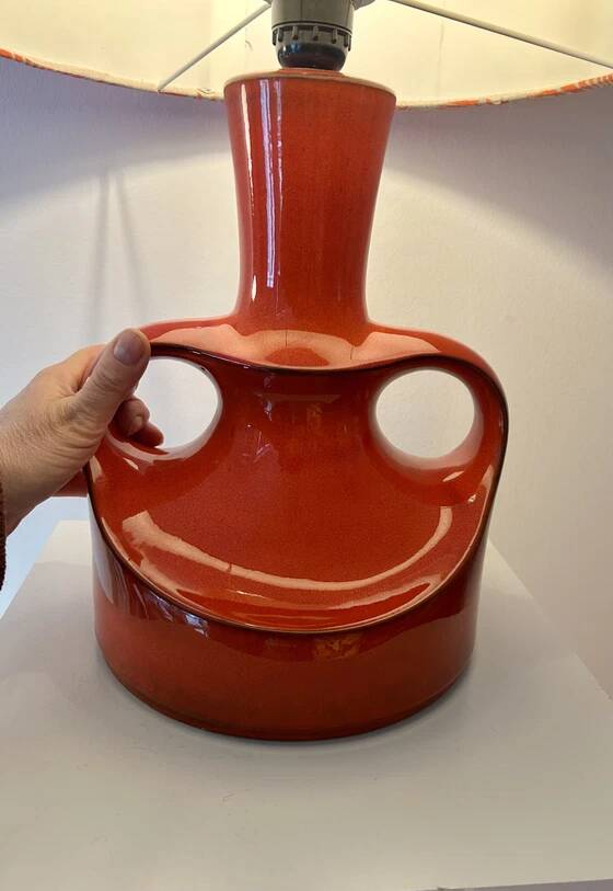 Rare design lamp pan ceramic - west german pottery