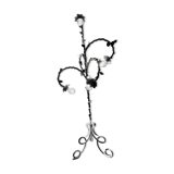 Lampadaire en fer forgé français, tournant du siècle