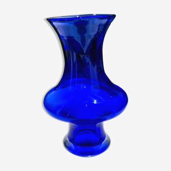 Blue baroque vase
