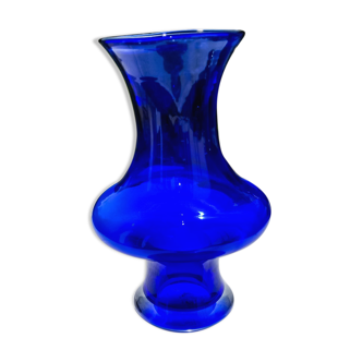 Blue baroque vase