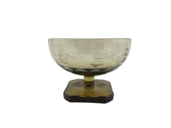 11 Art Deco smoked glass champagne glasses