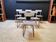 6 vintage garden chairs made of wood and metal