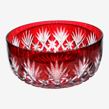 Coupe en cristal doublé rouge de Saint-Louis modèle Massenet 1930