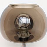 Pair of chrome and glass wall lights