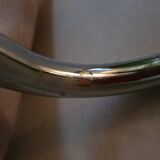 Smoked glass and chrome side table