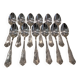 12 silver-plated metal soup spoons by the silversmith Boulenger LXV, half-rich.