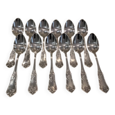 12 cuilleres a soupe metal argente orfevre Boulenger LXV demi riche