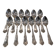 12 silver-plated metal soup spoons by the silversmith Boulenger LXV, half-rich.