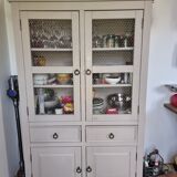 Vintage wire mesh cabinet