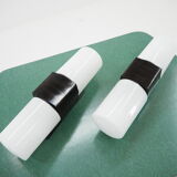 Pair of Midcentury Bakelite and Glass Wall Lamps, Czechoslovakia 1950s