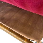 Vintage red wine baroque armchair/sofa/lounge with caning