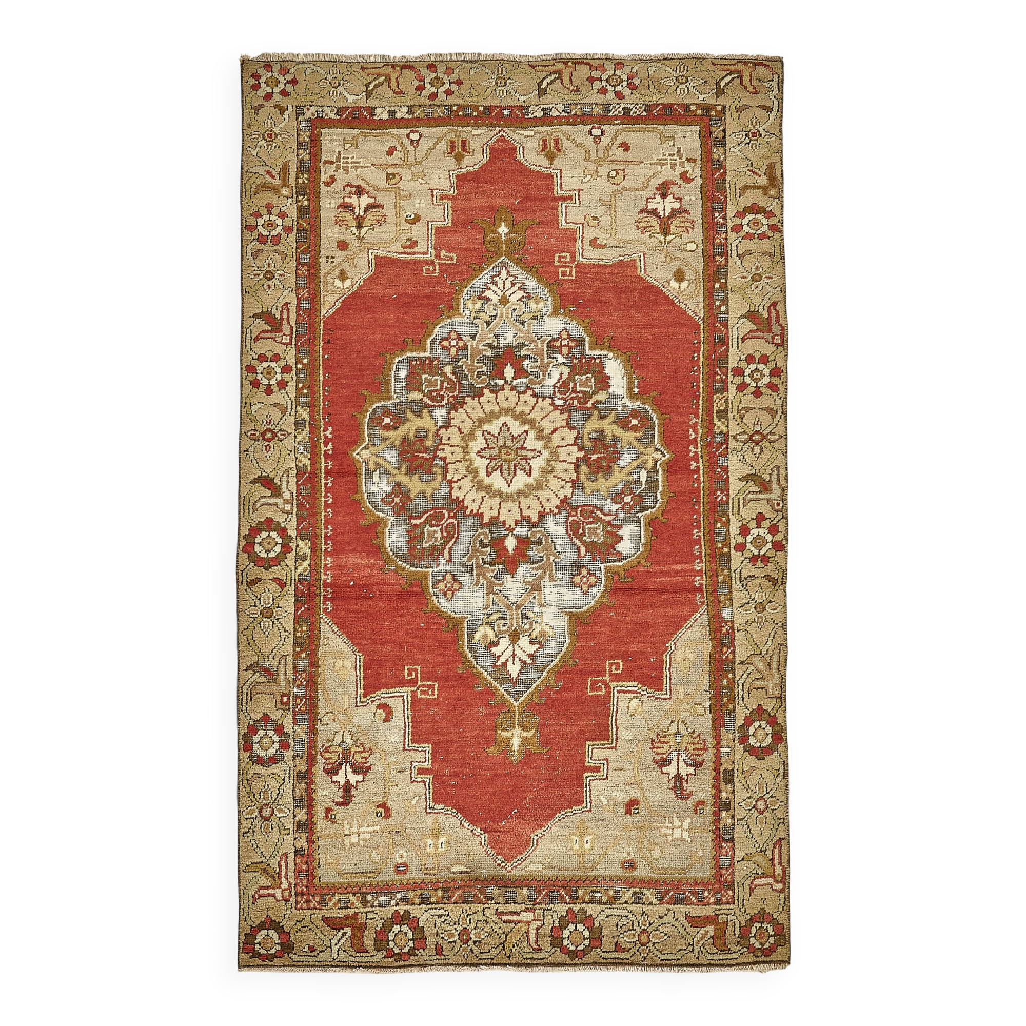 Turkish Vintage Anatolian Rug 112 cm x 187 cm