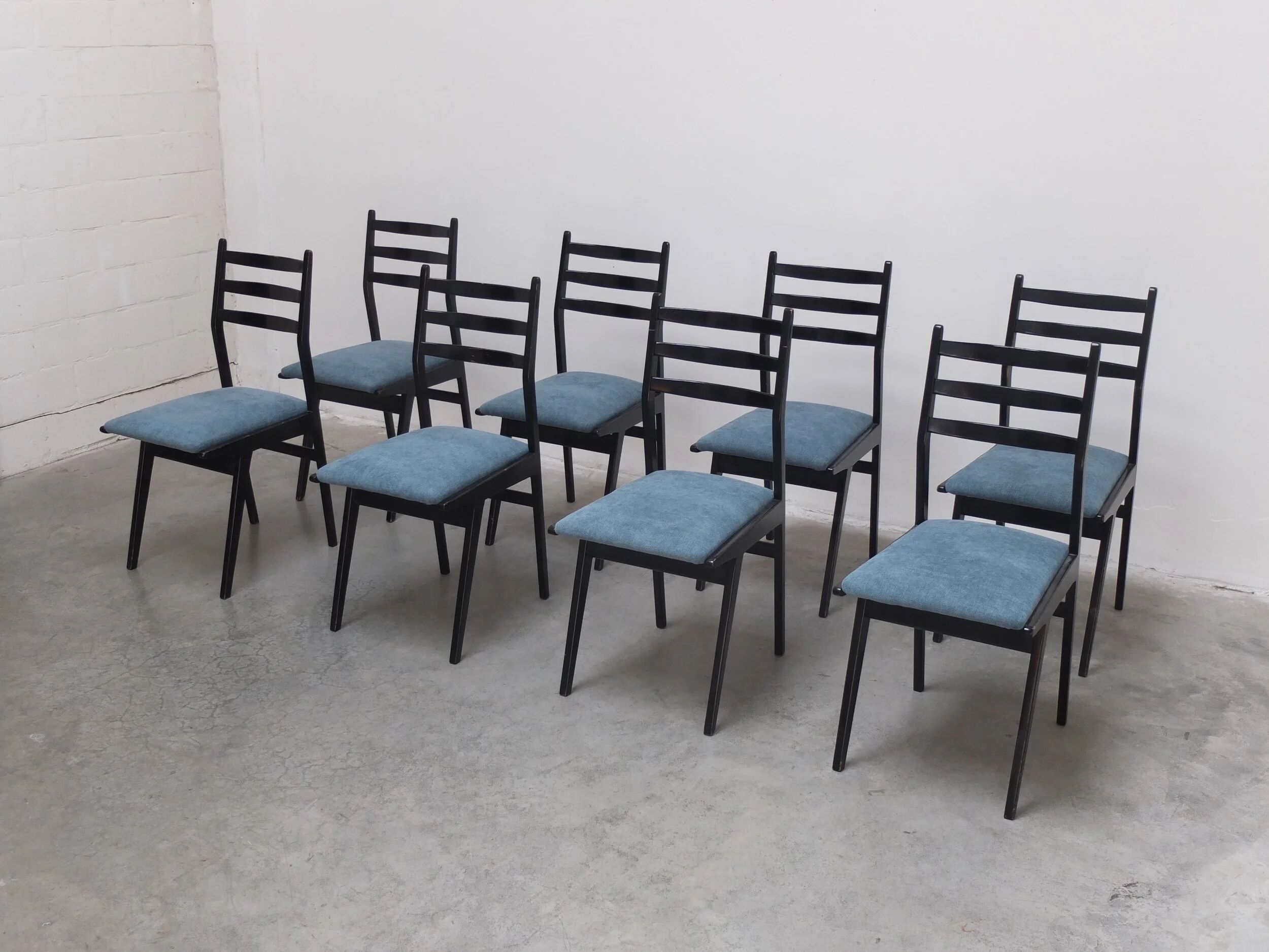 Set of 8 'S4' dining chairs by Alfred Hendrickx for Belform, 1950s