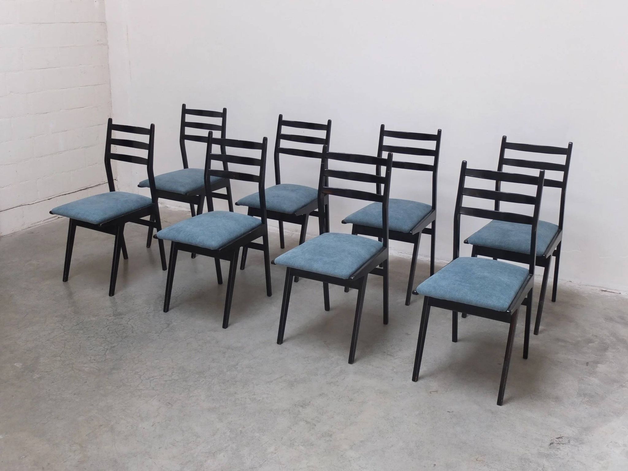 Set of 8 'S4' dining chairs by Alfred Hendrickx for Belform, 1950s
