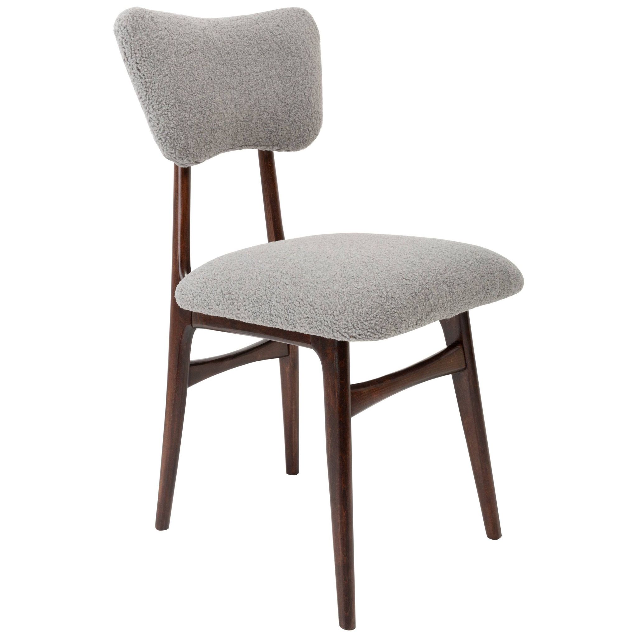 Grey Bouclé Chair from the 20th Century, 1960s
