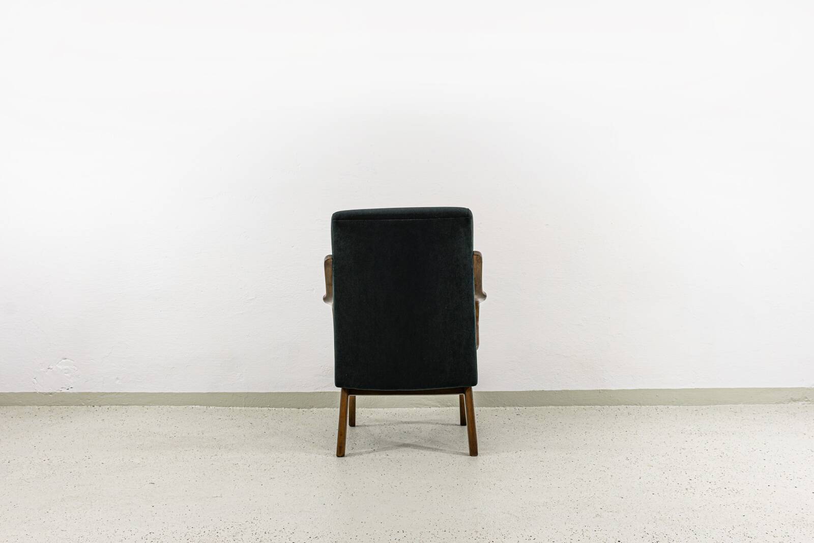 Black armchair by Jaroslav Šmídek for TON, Czechoslovakia, 1960's