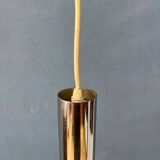 Small red and chrome space age pendant lamp