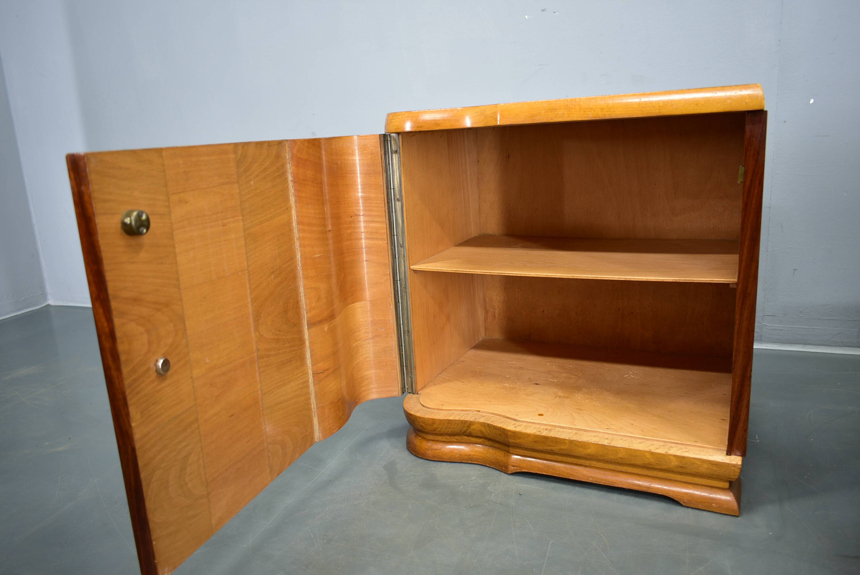 1939s pair of art deco bedside tables, Czechoslovakia