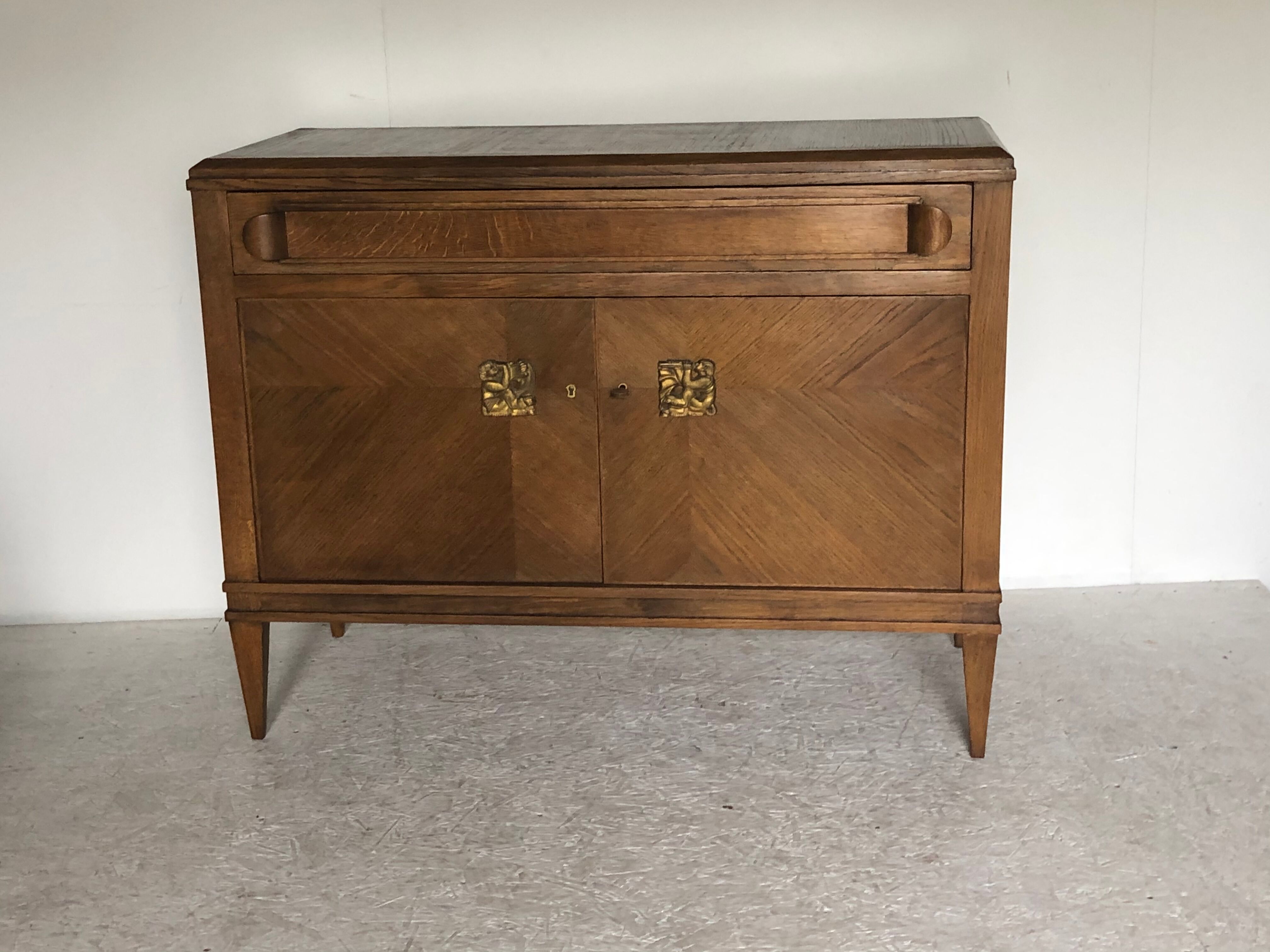Art deco period neo-classical style writing desk, France 1940
