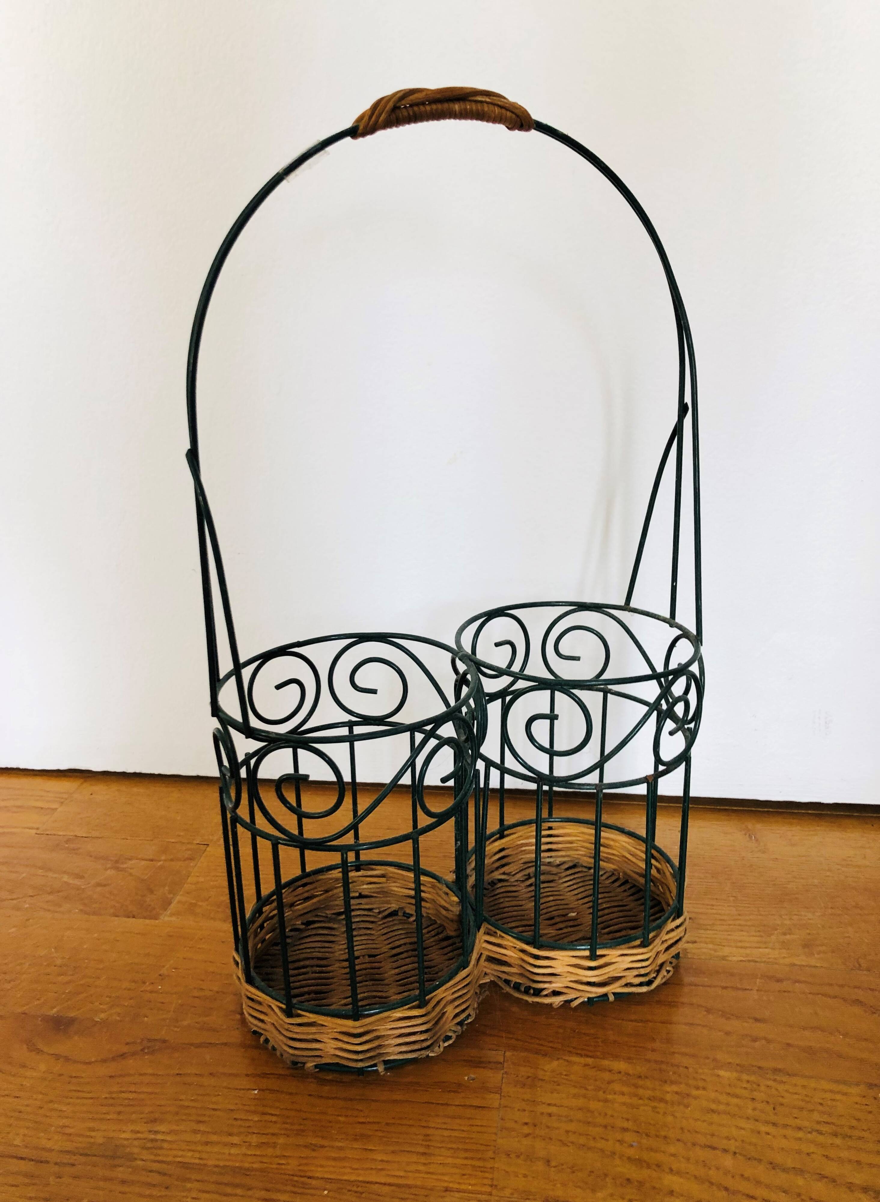 Wrought iron bottle holder