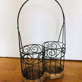 Wrought iron bottle holder