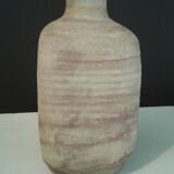 Bottle vase. ceramic enamelled with a flower. Mid-20th. Ht 21.5 cm