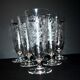 Lot 6 verres à bière verrerie portieux bocks bistrot gravé acide 1920-1930