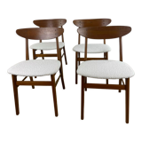 Set of 4 danish farstrup chairs model 210