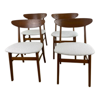 Set of 4 danish farstrup chairs model 210