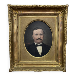 Portrait,  huile sur - toile