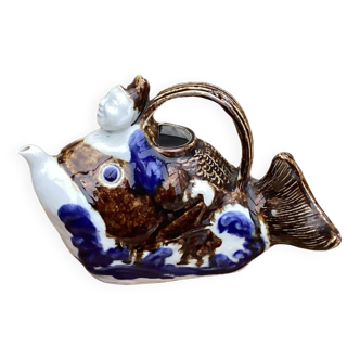 Hirado Teapot Riding Carp Tea 1860-1910